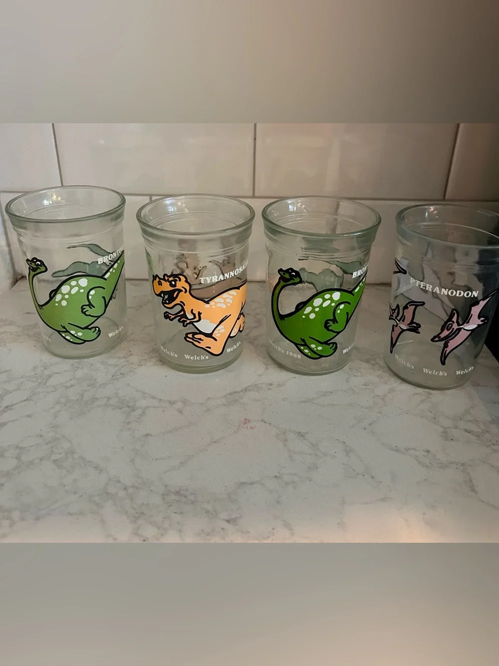 Welch’s 1988 Dino Glass Set - Vintage Style
